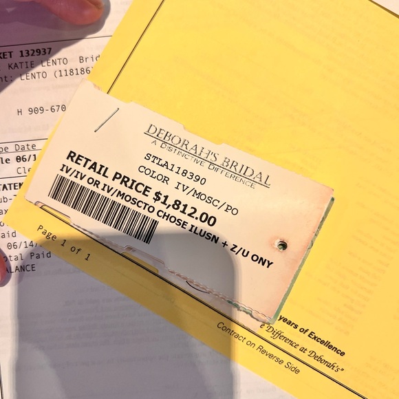 Stella York 6743 - color: ivory/moscato underlay - Picture 3 of 3